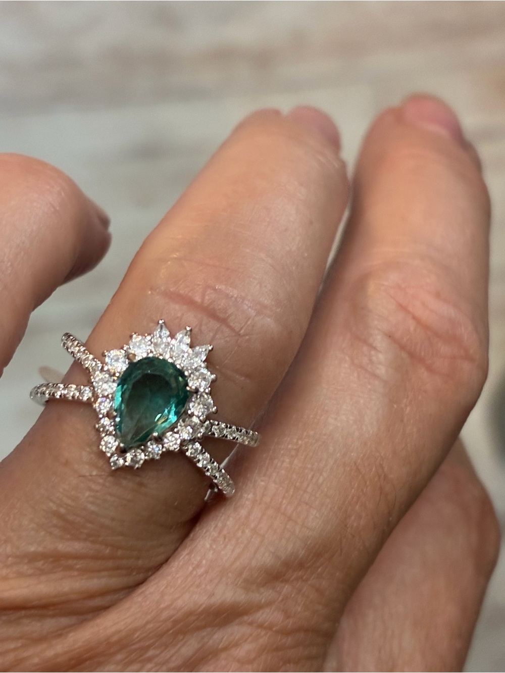 NWT RBP3567 Sterling Silver Lab Created Blue Green BI Alexandrite Size 7